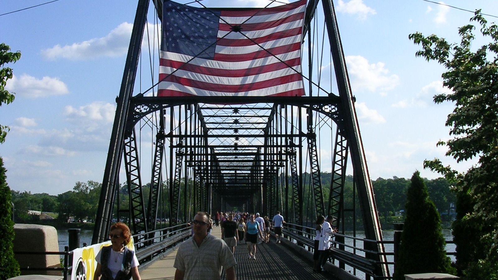 Pedestrians on Walnut Street Bridge in Harrisburg