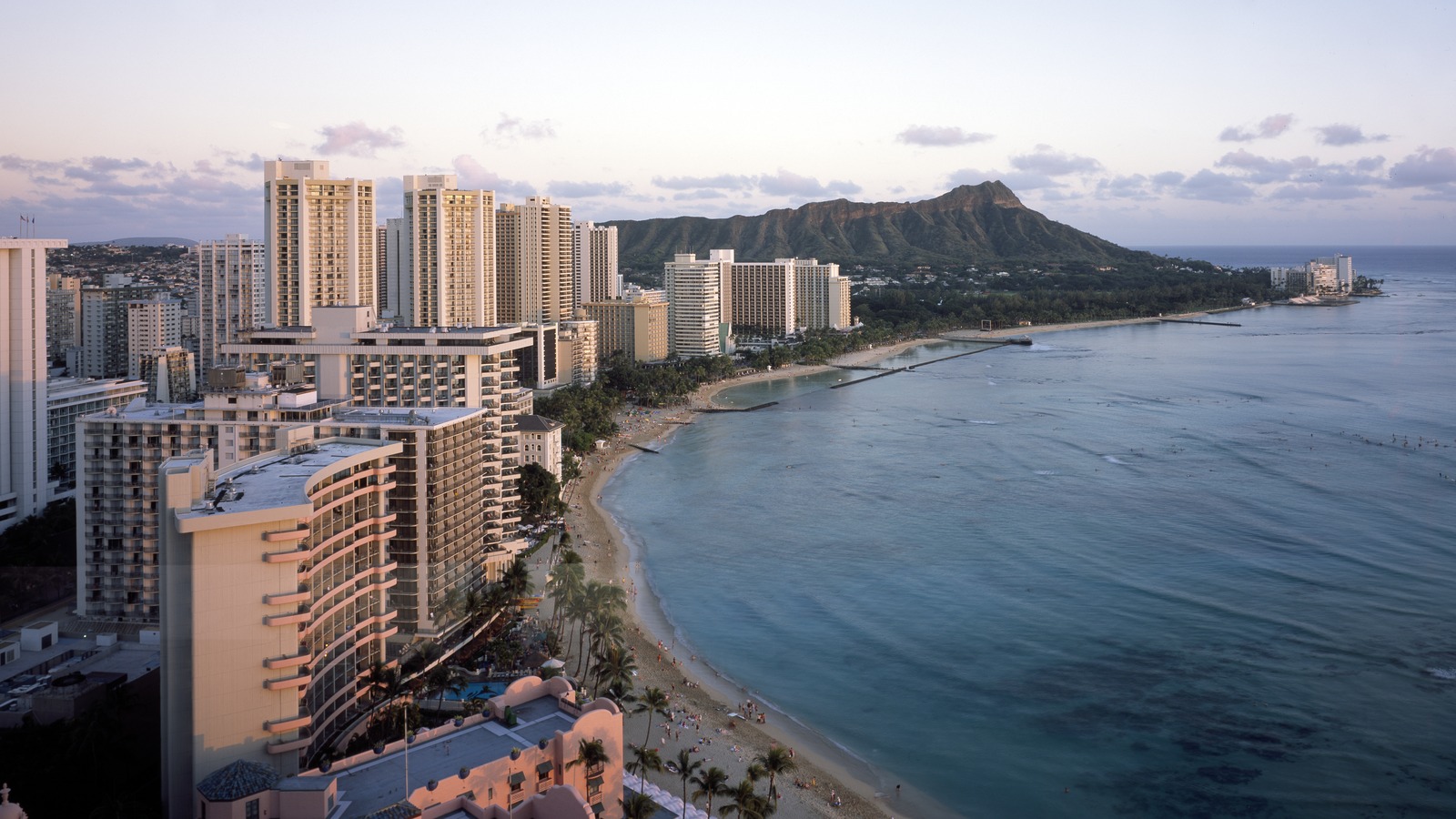 Waikiki Beach below Diamond Head