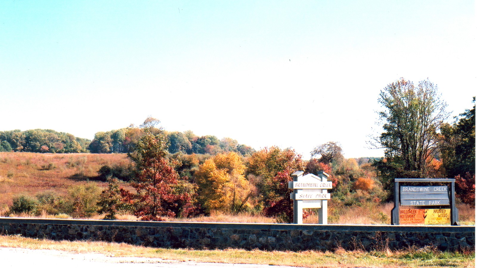 Brandywine Creek State Park landscape from Route 100