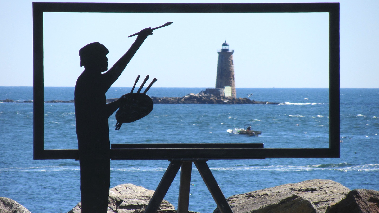 Whaleback Lighthouse at the mouth of the Piscataqua River