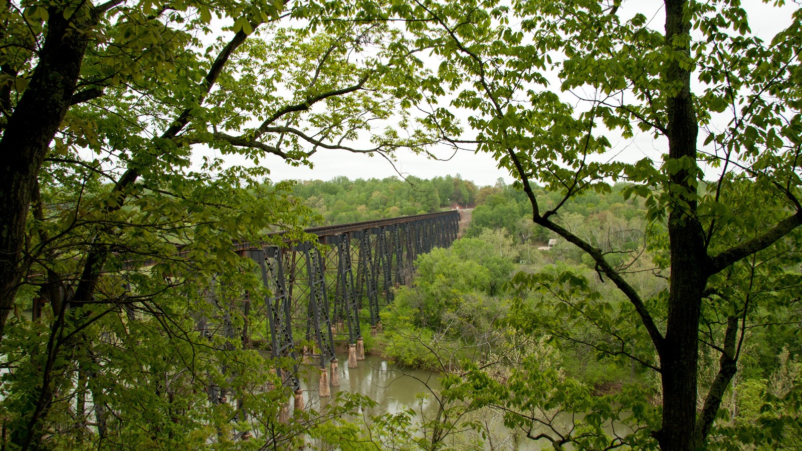James River trestle viewed from Riverside Park in Lynchburg