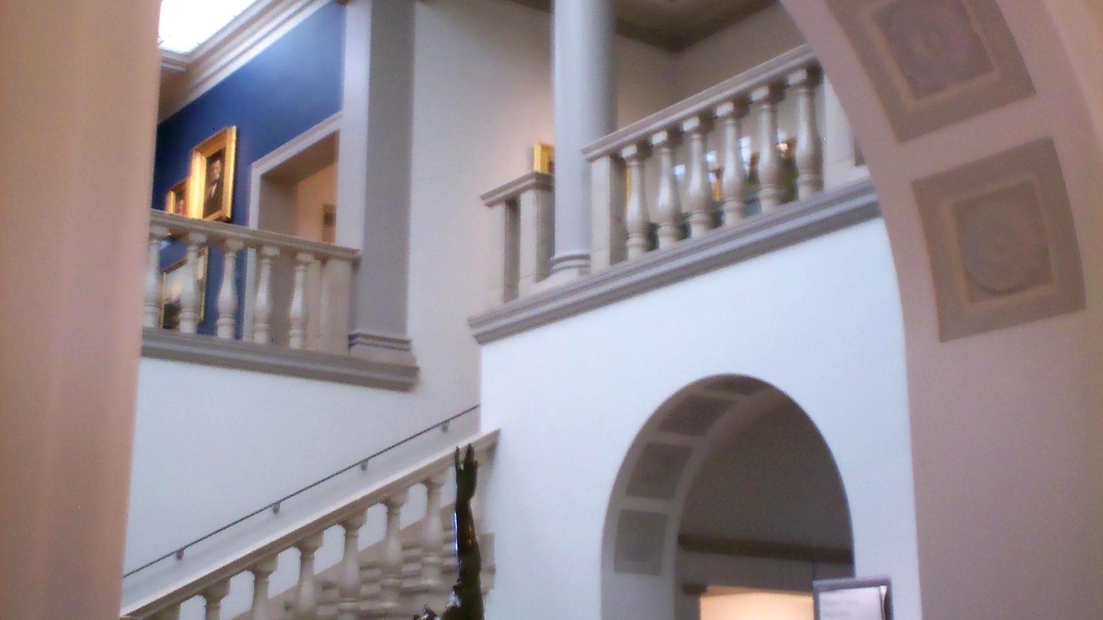Main atrium inside the Currier Museum of Art