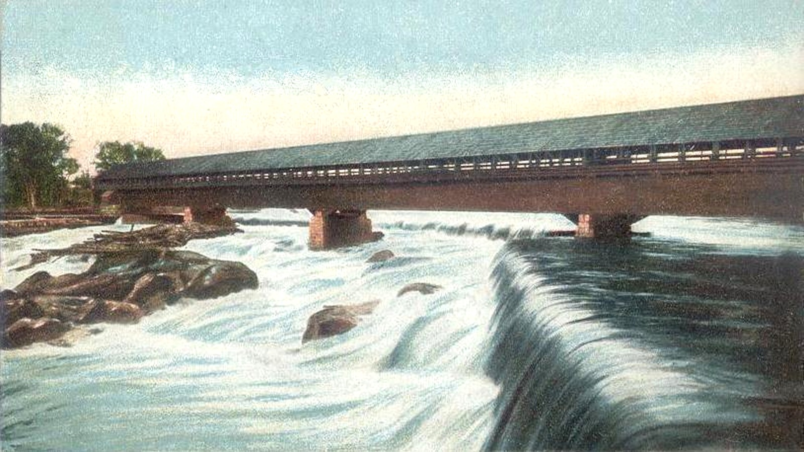 Amoskeag Falls on the Merrimack River