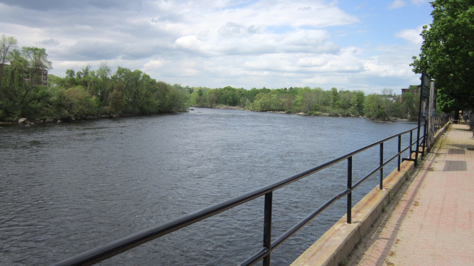 Merrimack River and Notre Dame Bridge from Arms Park