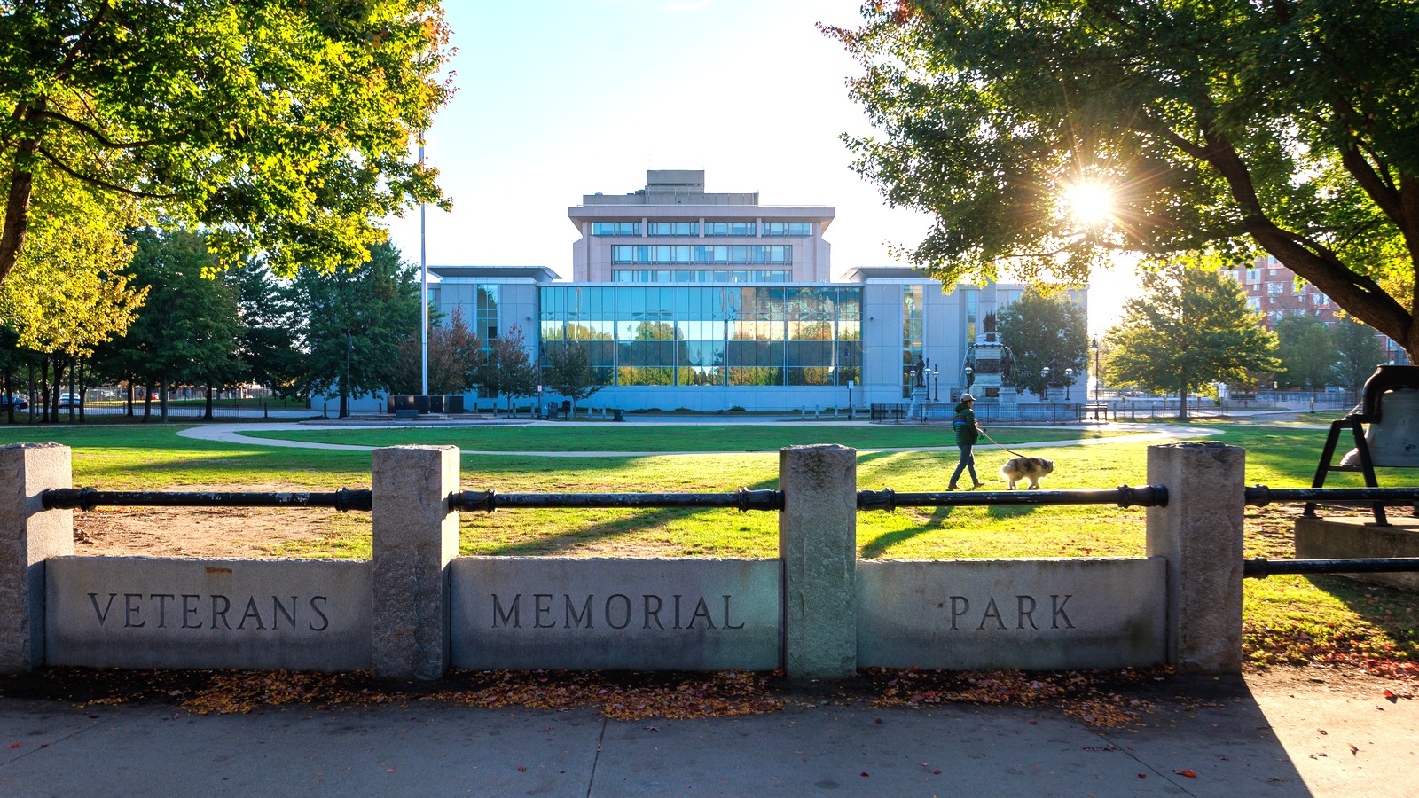 Veterans Memorial Park in downtown Manchester