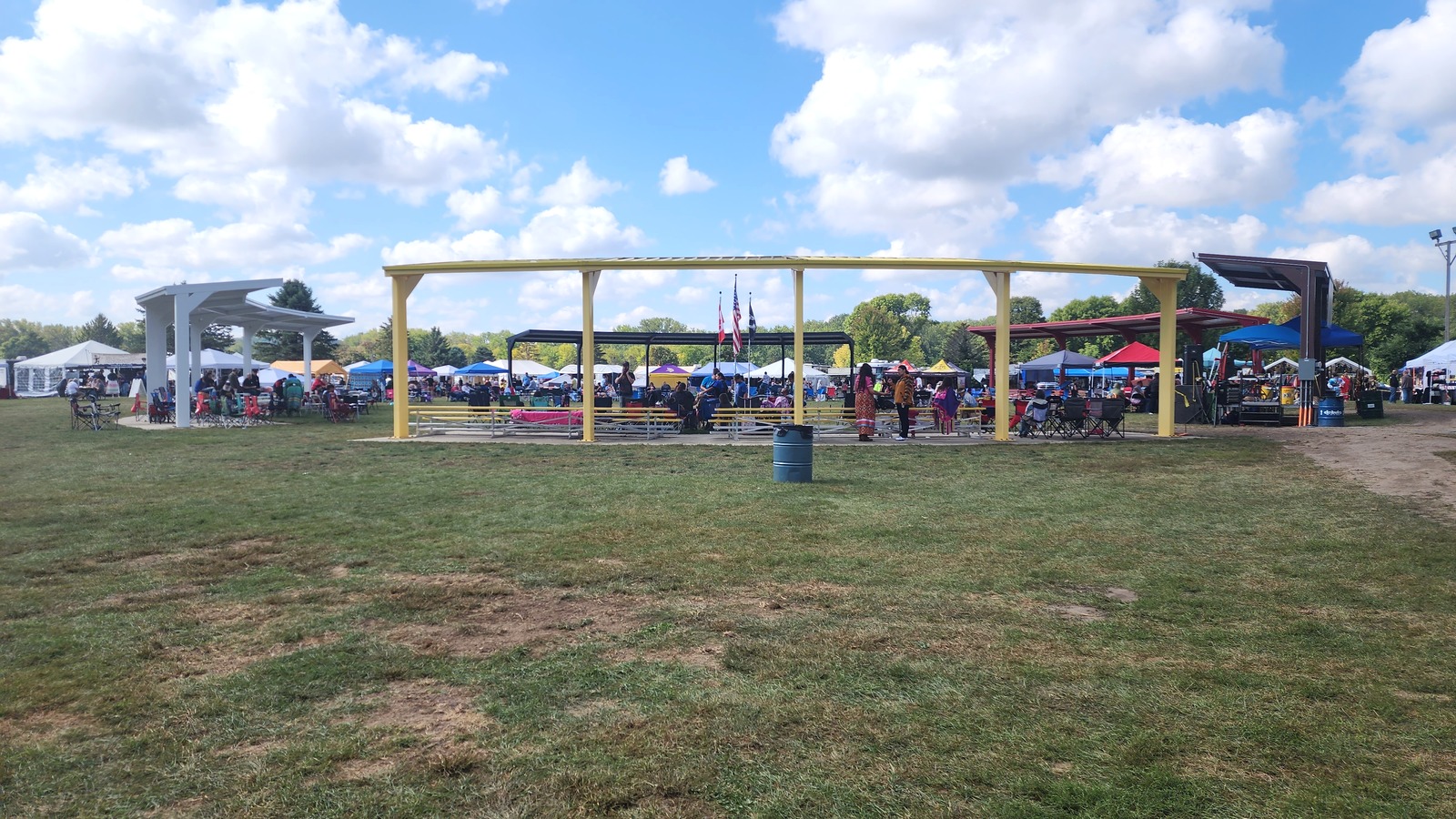 Mahkato Wacipi gathering pavilion at Land of Memories Park