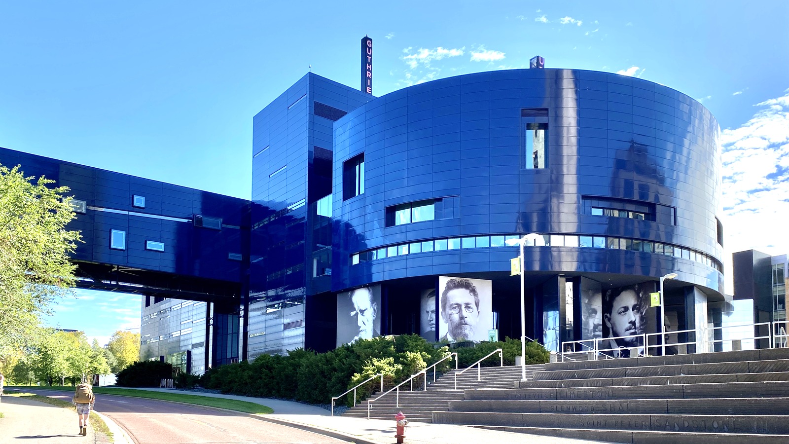 Guthrie Theater exterior in the Minneapolis Mill District