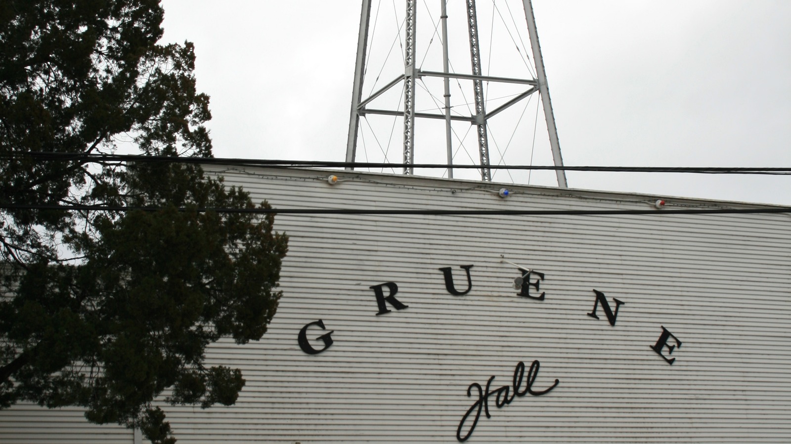 Gruene Historic District water tower and Gruene Hall