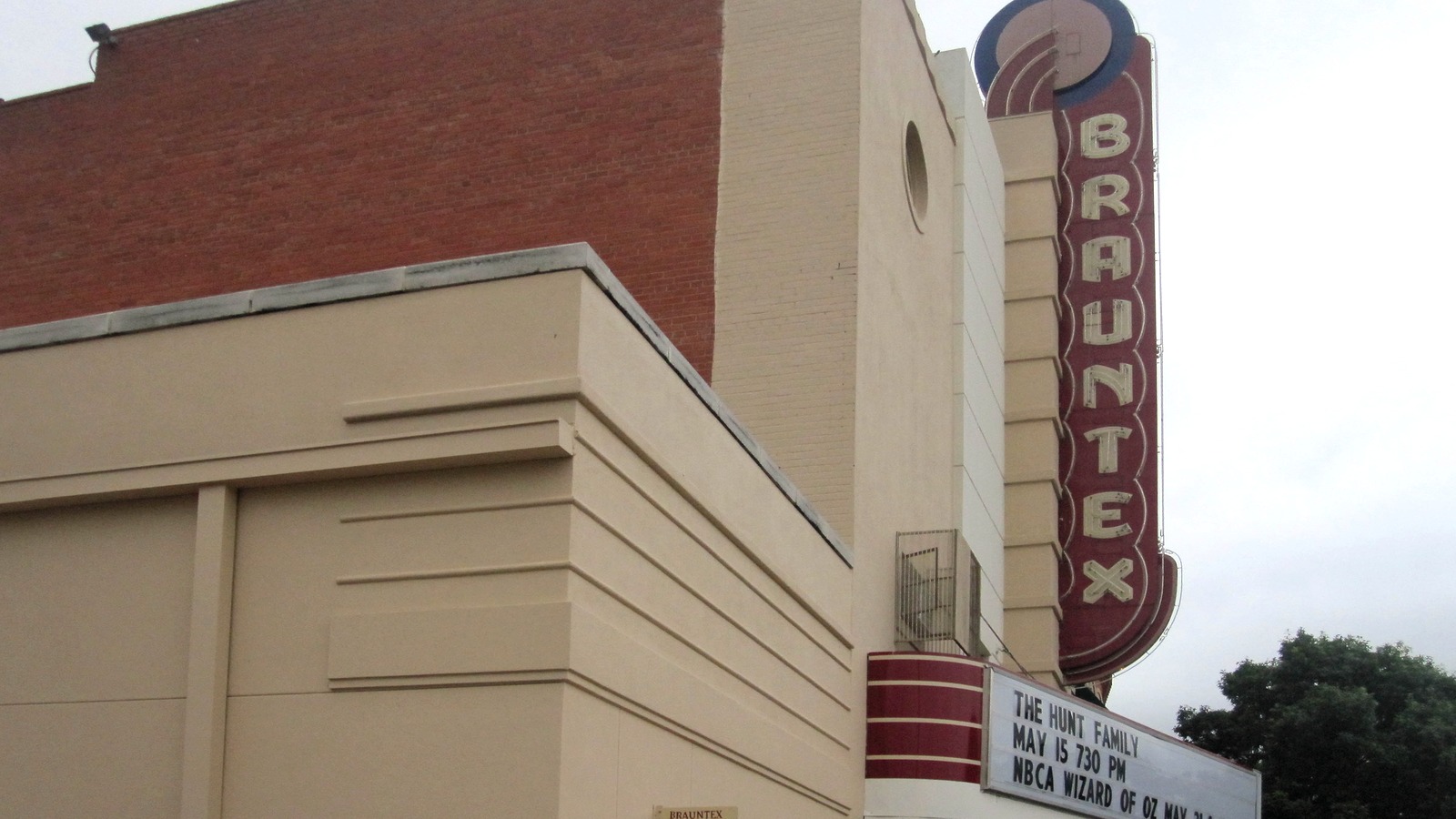 Restored Brauntex Theatre in downtown New Braunfels