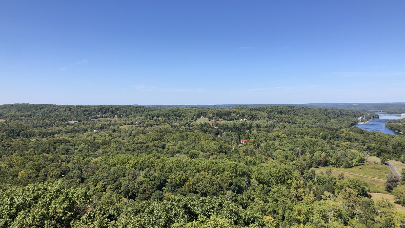 Delaware Valley view from the top of Bowman's Hill Tower
