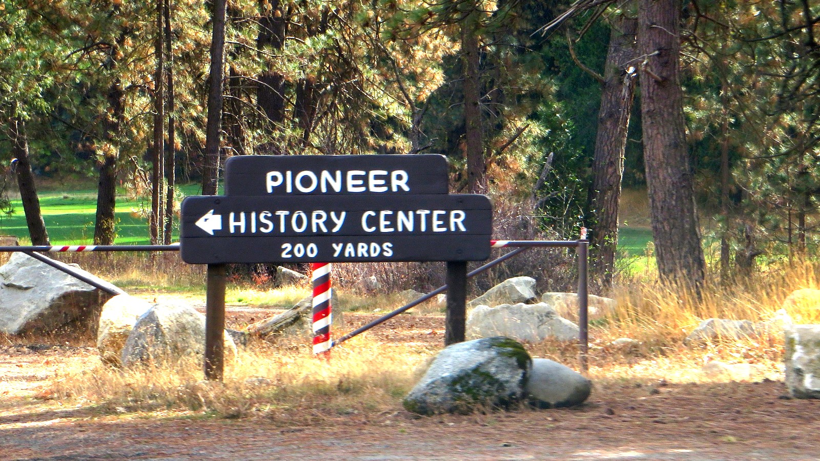 Historic buildings at the Pioneer Yosemite History Center in Wawona
