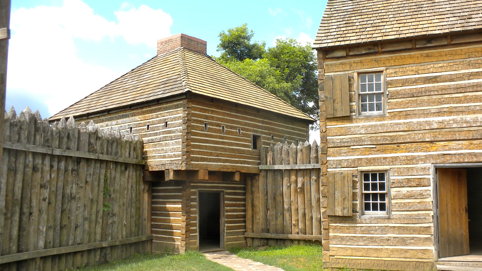 Reconstructed historic fort at Fort Massac State Park