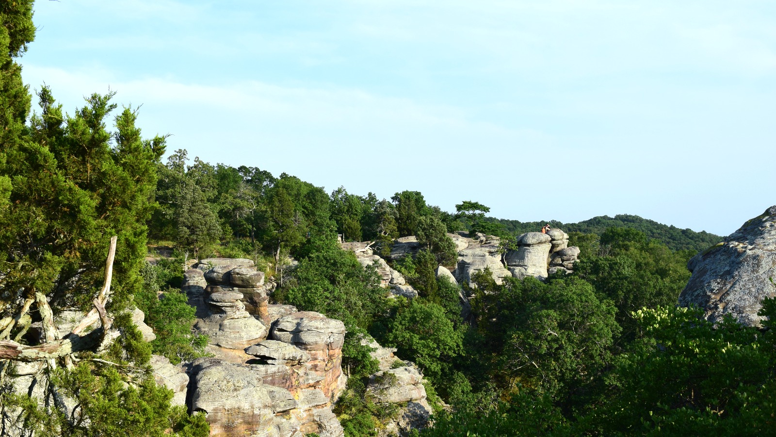 Sandstone formations at Garden of the Gods in Shawnee National Forest