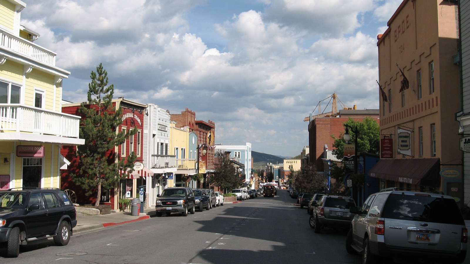 Park City, Utah, below the Wasatch Mountains