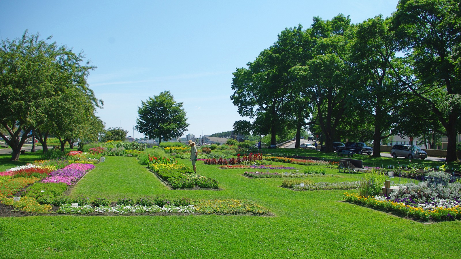 Formal trial gardens in Prescott Park