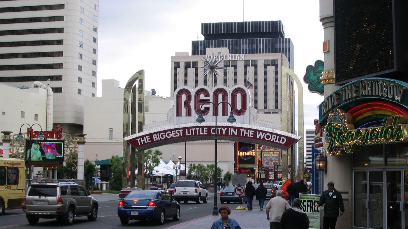 Reno Arch over Virginia Street in downtown Reno