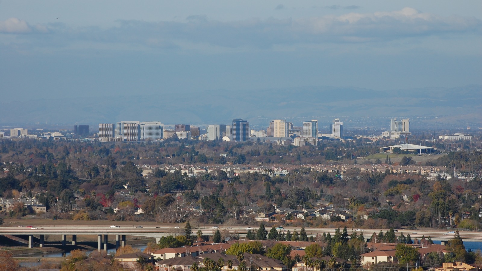 Downtown San Jose skyline in California
