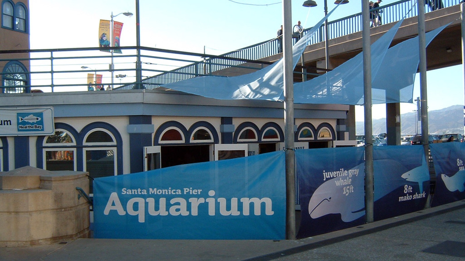 Entrance to the aquarium beneath Santa Monica Pier