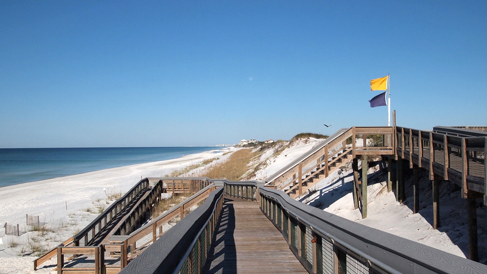 Boardwalk and Gulf beach at Grayton Beach State Park