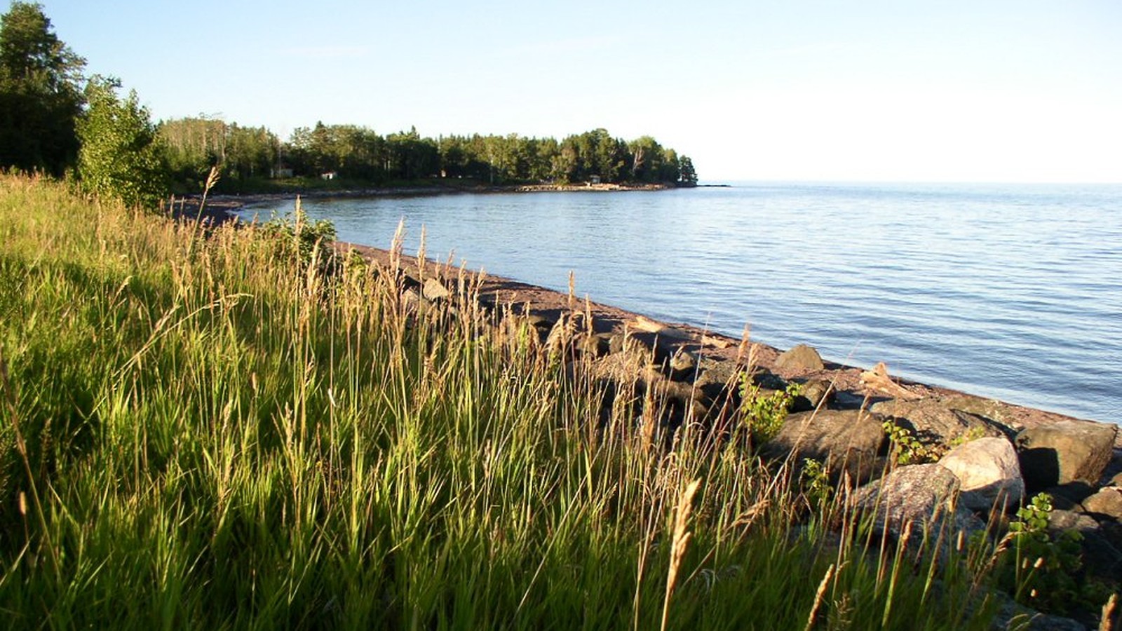 Lake Superior pebble shore at Flood Bay State Wayside
