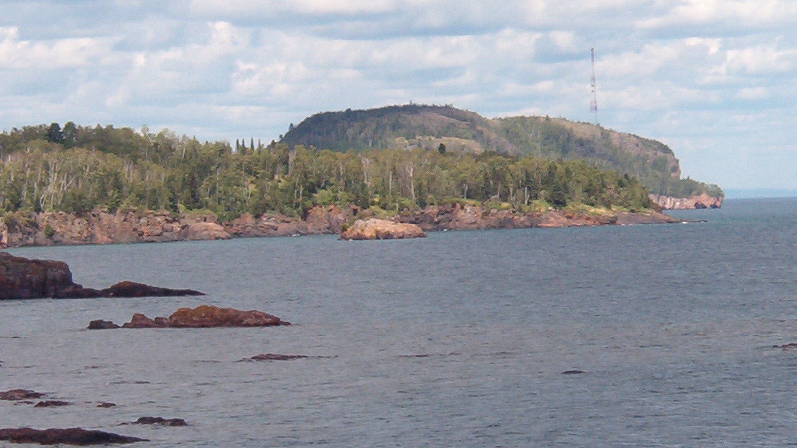 High cliff overlook at Palisade Head on Lake Superior