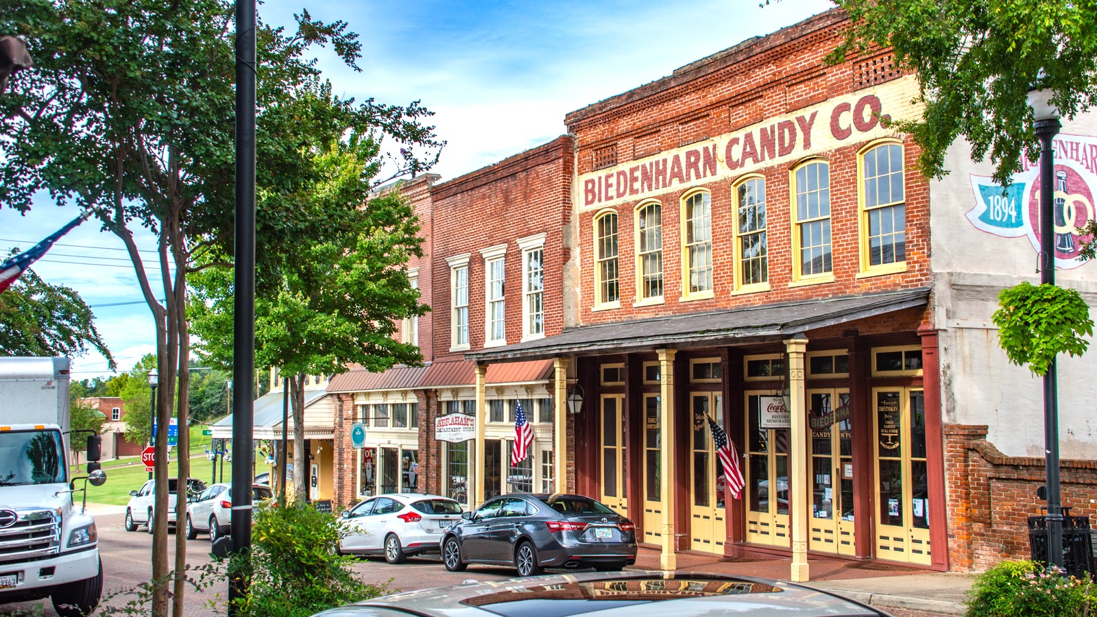 Biedenharn Coca-Cola Museum storefront in Vicksburg