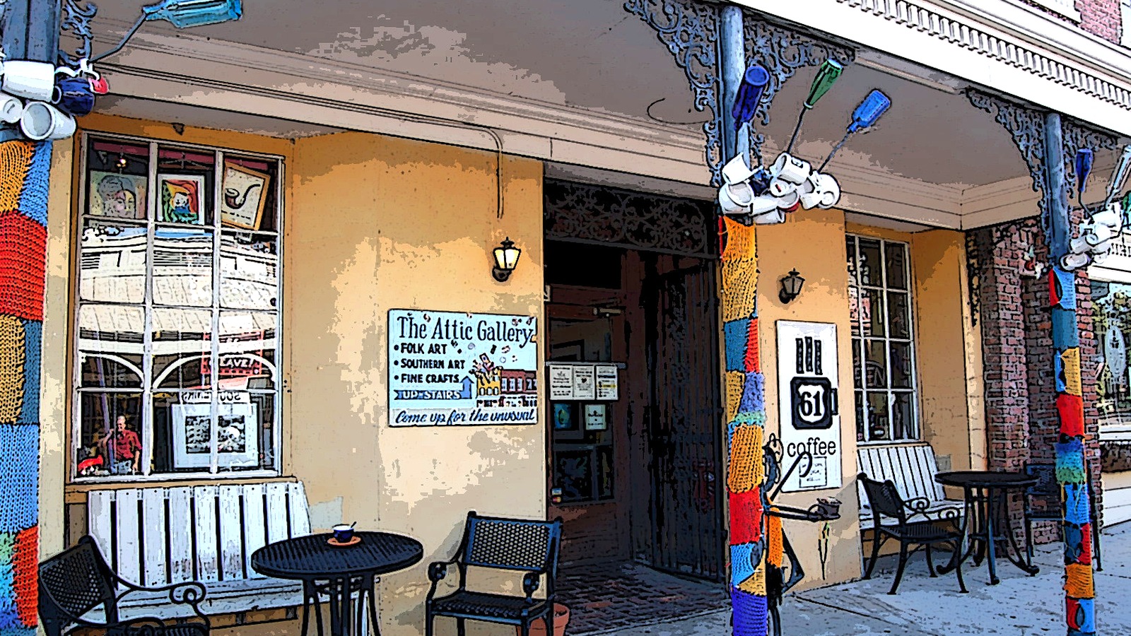 Attic Gallery and 61 Coffee House in Vicksburg
