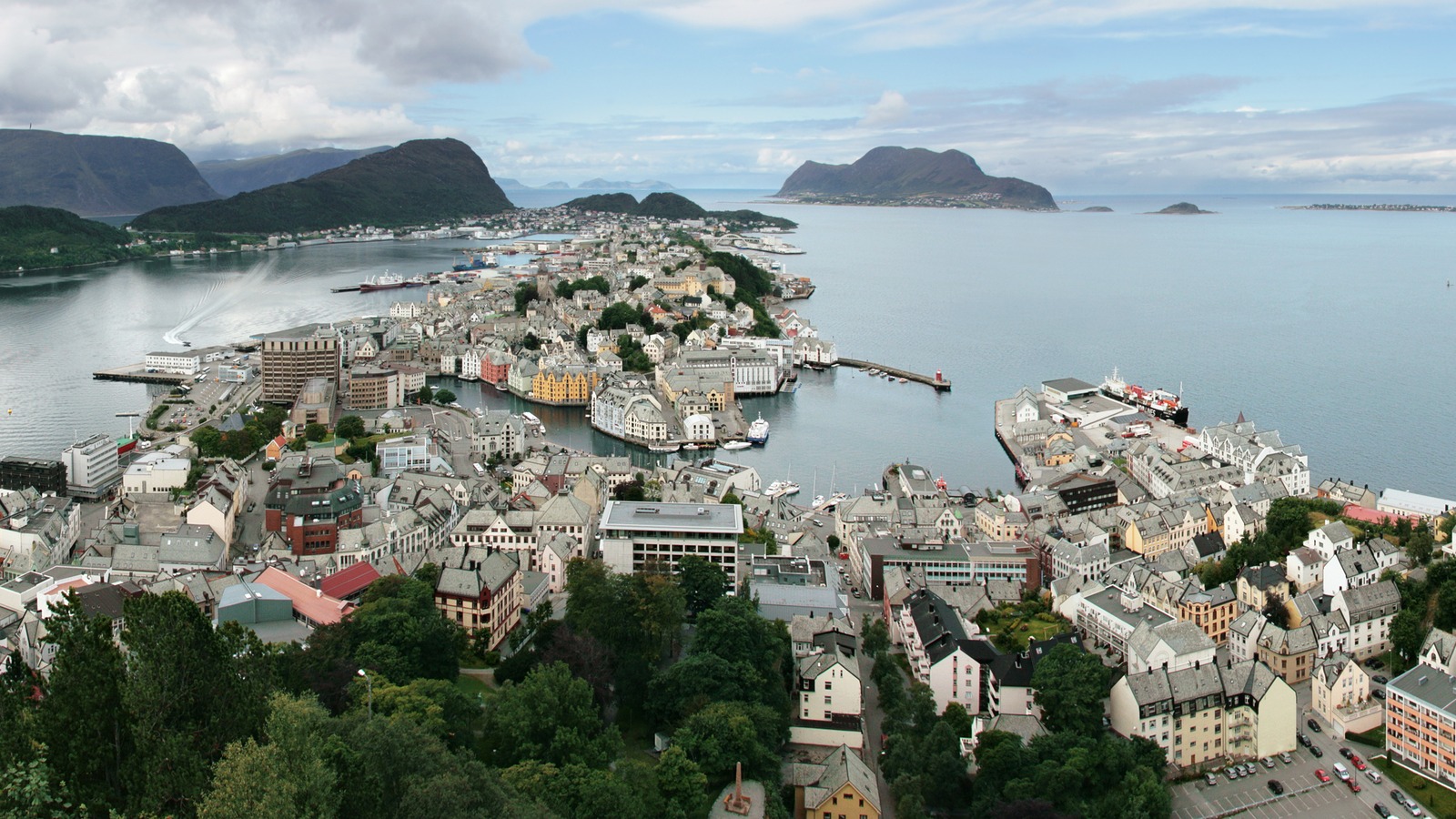 A view from Mount Aksla over Alesund, Norway