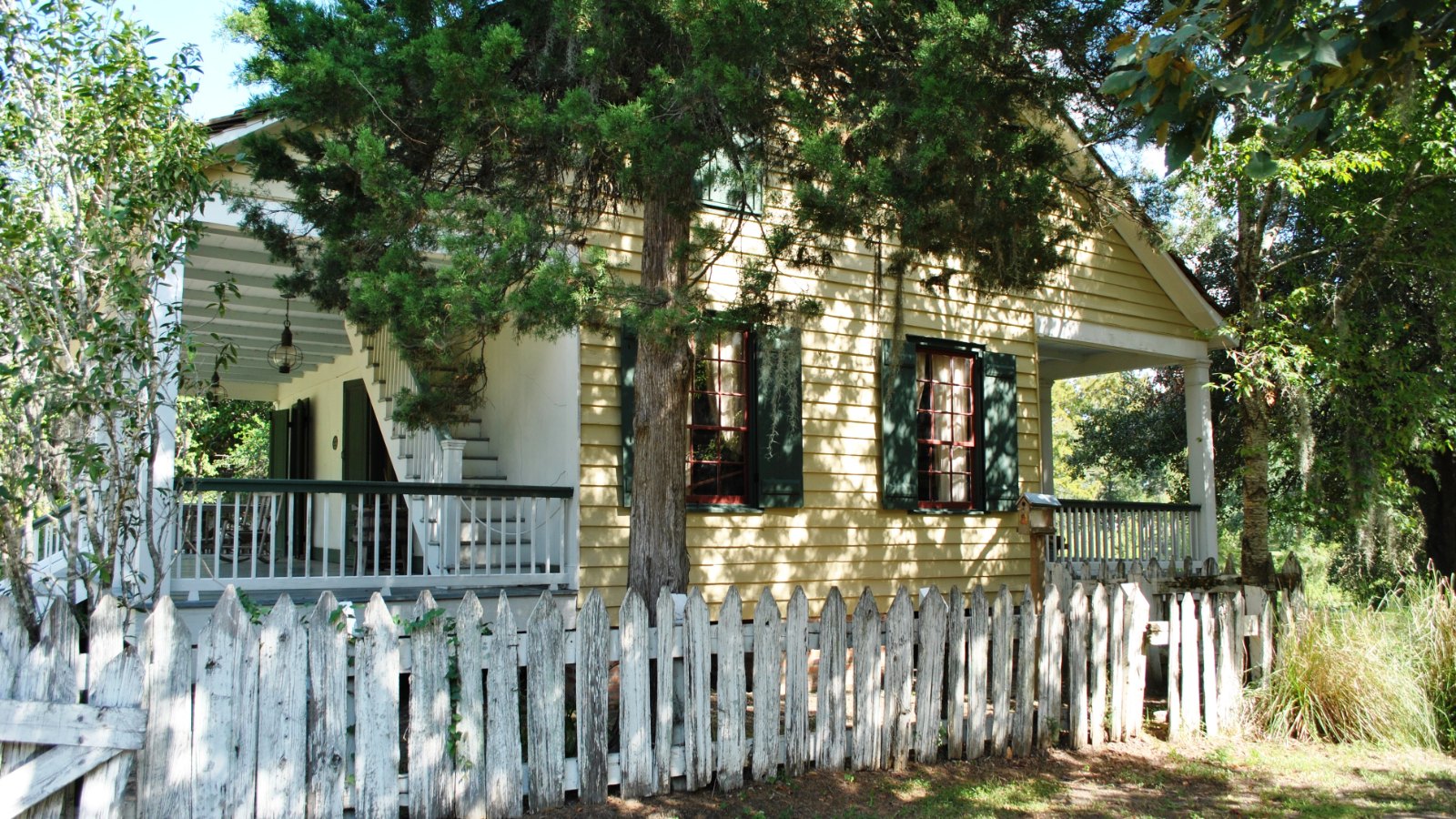 Beau Bassin, a raised Cajun and Creole heritage cottage at Vermilionville living history village in Lafayette