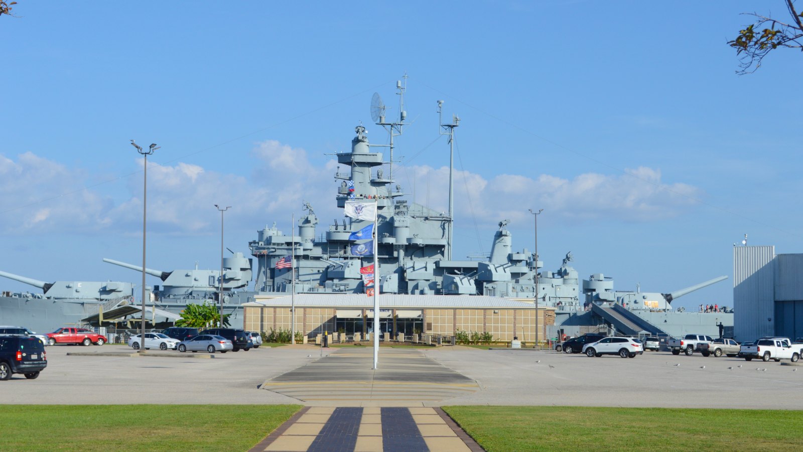 The battleship USS Alabama moored at Battleship Memorial Park in Mobile, Alabama