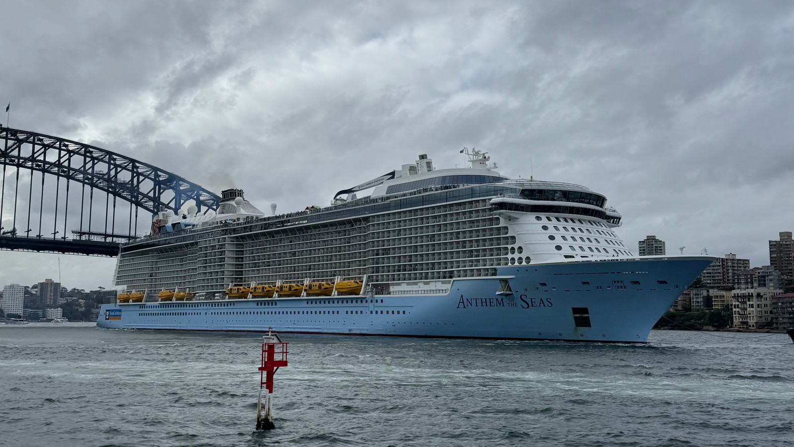 Anthem of the Seas departing Sydney Harbour