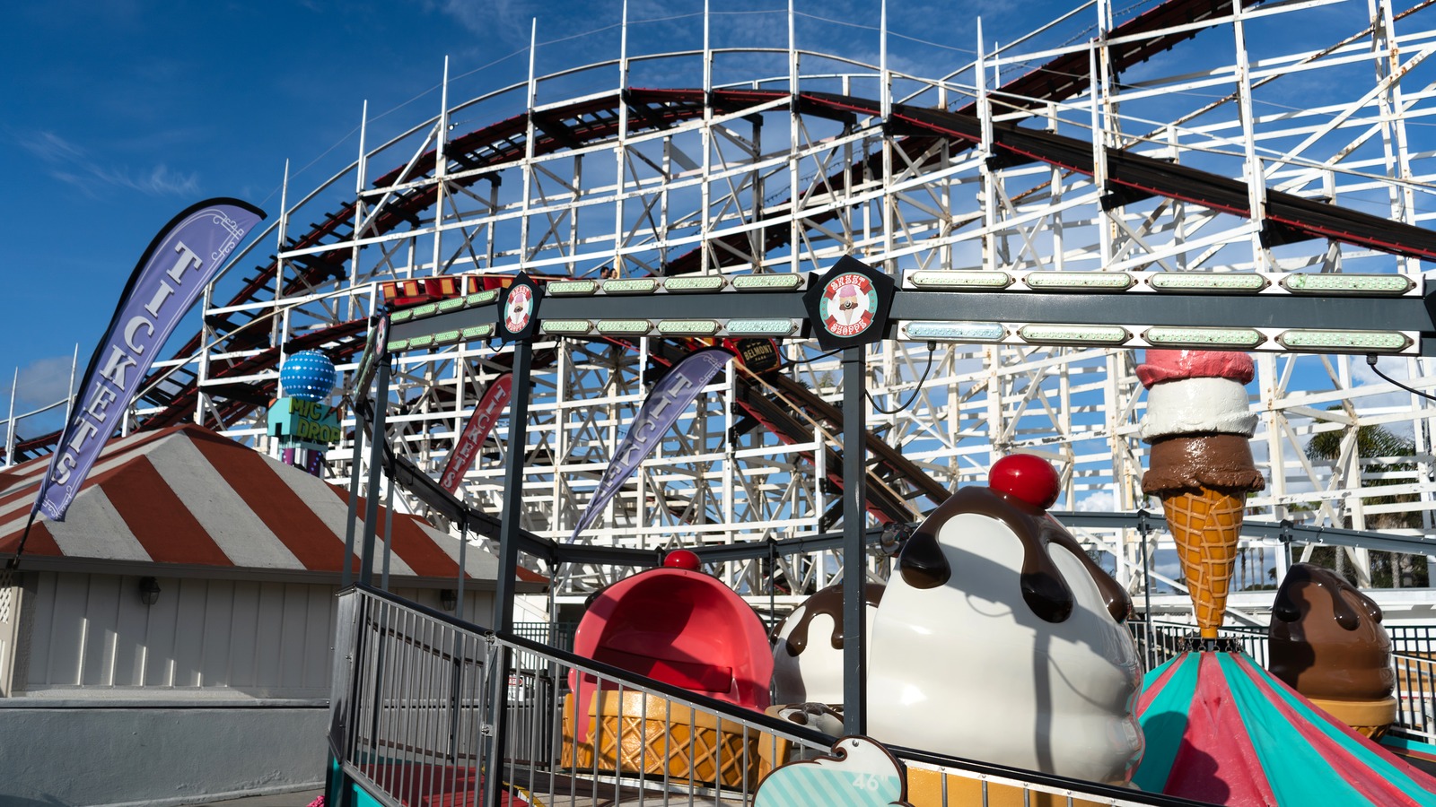 Giant Dipper and Belmont Park rides in San Diego