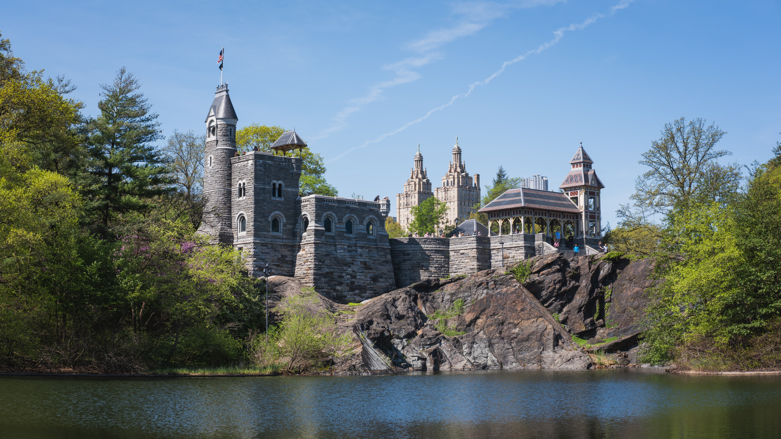 Belvedere Castle in Central Park visitor detail