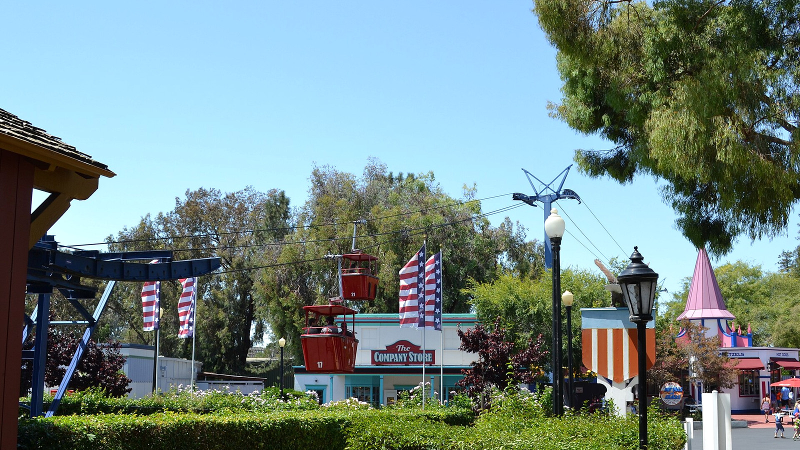 California's Great America entrance and attraction setting