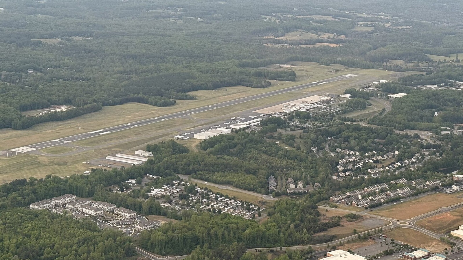 Aerial view of Charlottesville Albemarle Airport