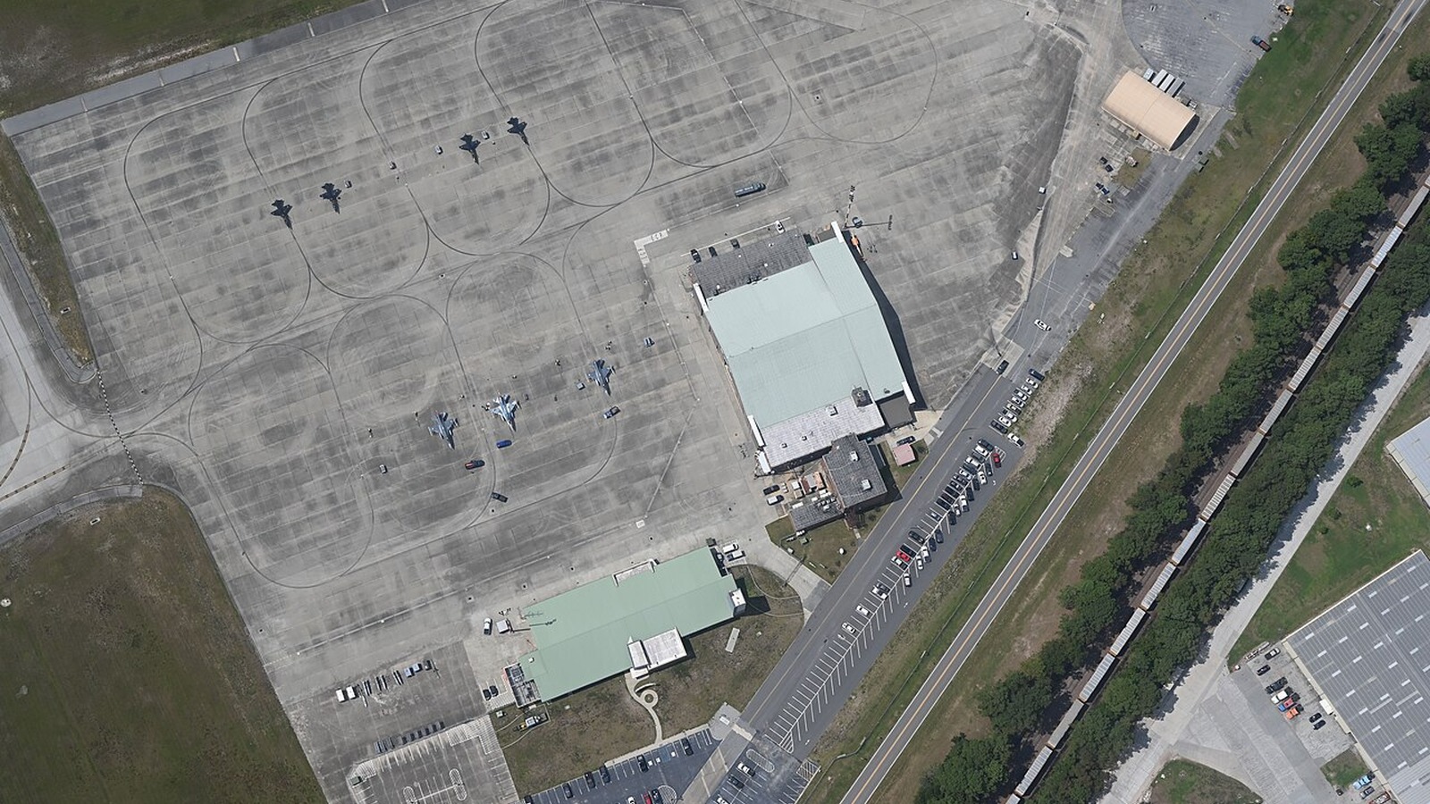 165th Airlift Wing military ramp at Savannah Hilton Head International Airport