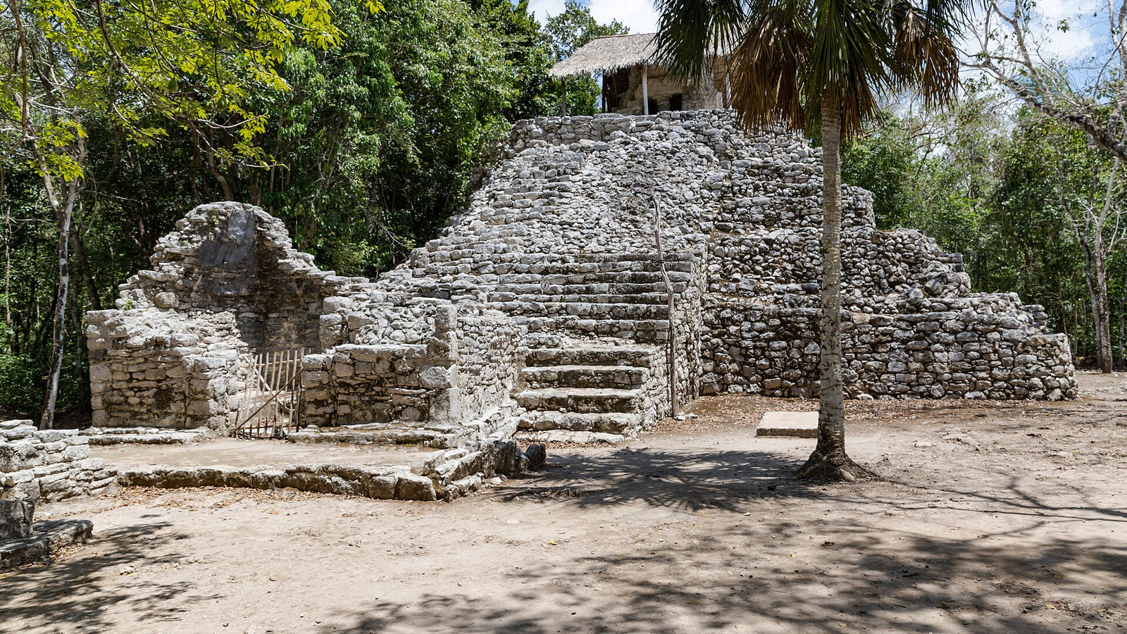 Masonry pyramid at the Cobá archaeological zone