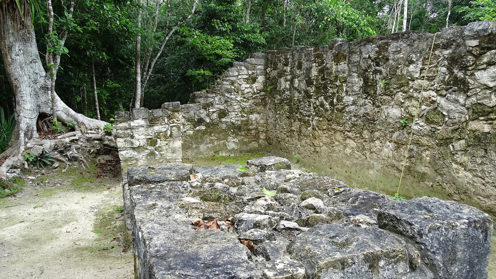 Masonry structure inside the Cobá archaeological zone