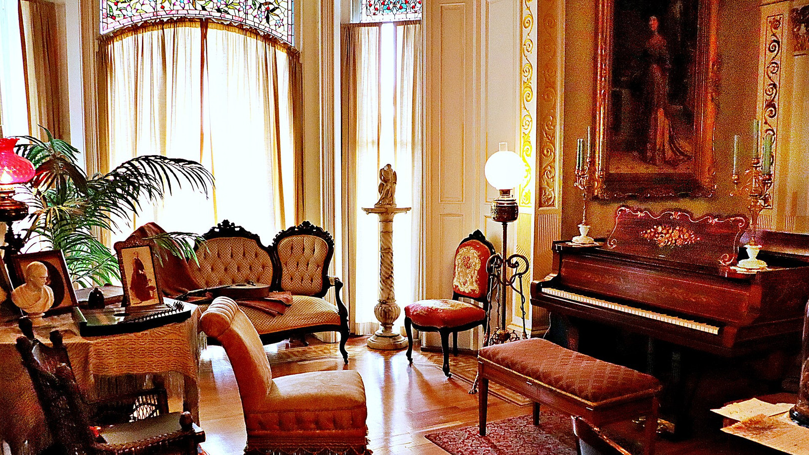 Historic parlor inside Craigdarroch Castle