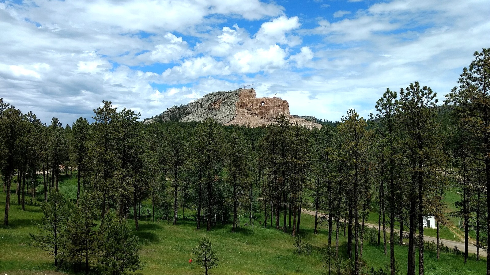 Crazy Horse Memorial viewed from the visitor center