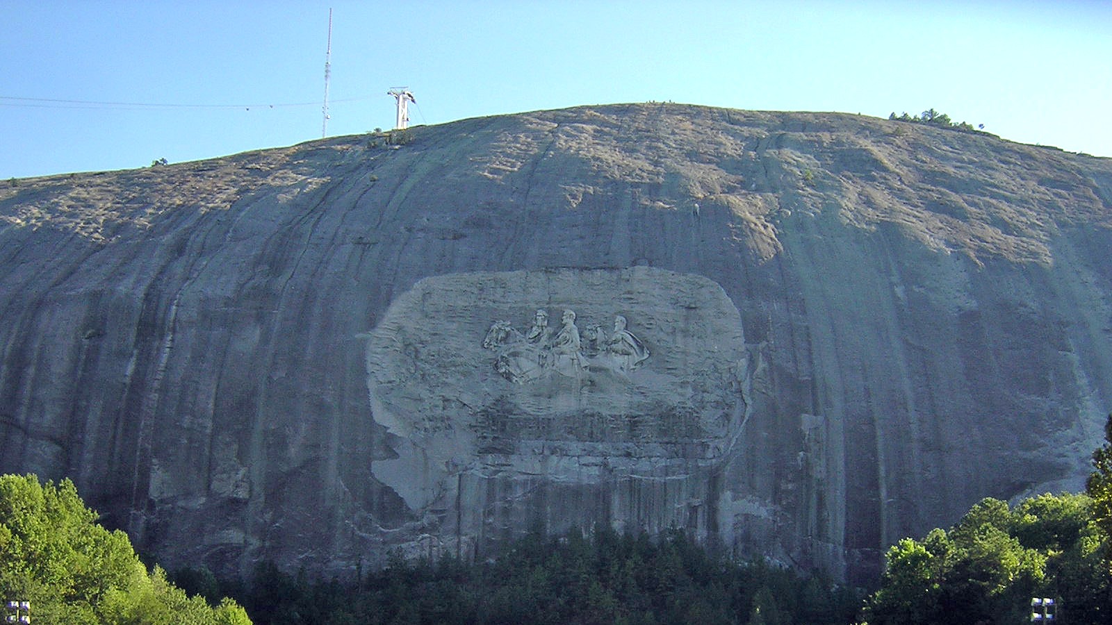 Stone Mountain's granite face and carving in Georgia, September 2007 file photograph