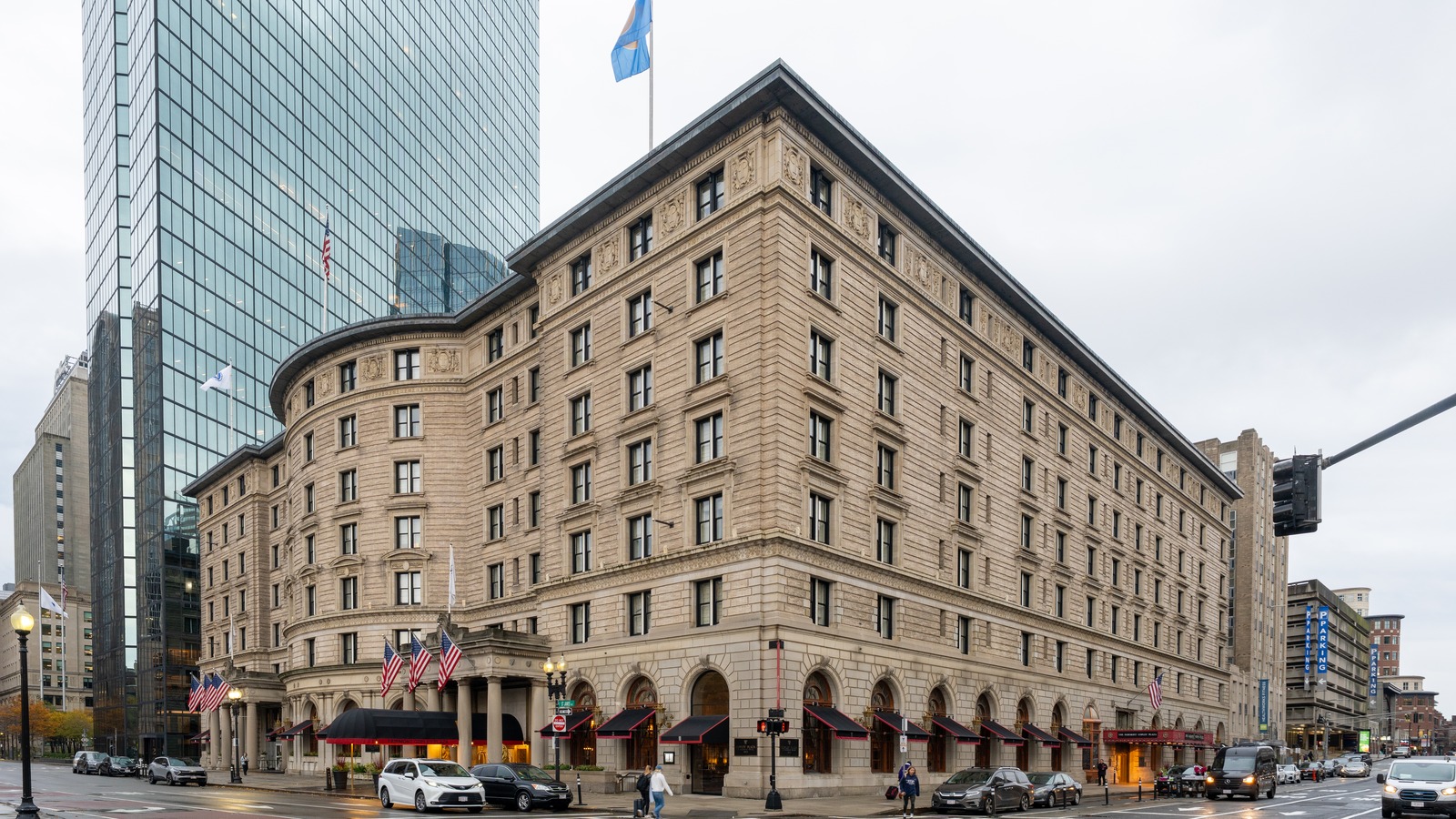 Fairmont Copley Plaza hotel exterior in Boston, photographed in November 2025