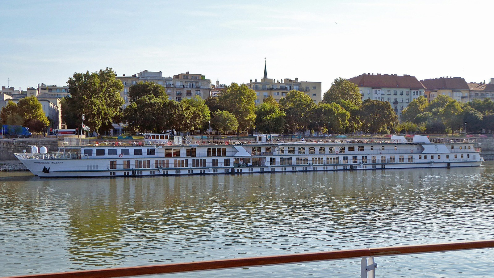 Riverside Mozart docked on the Danube in Budapest in September 2024