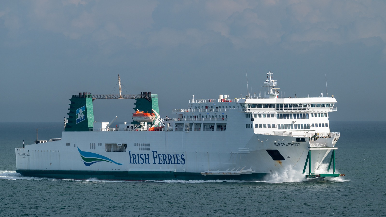 Isle of Inisheer in Irish Ferries livery arriving at Dover in May 2023, a file photograph of the ship