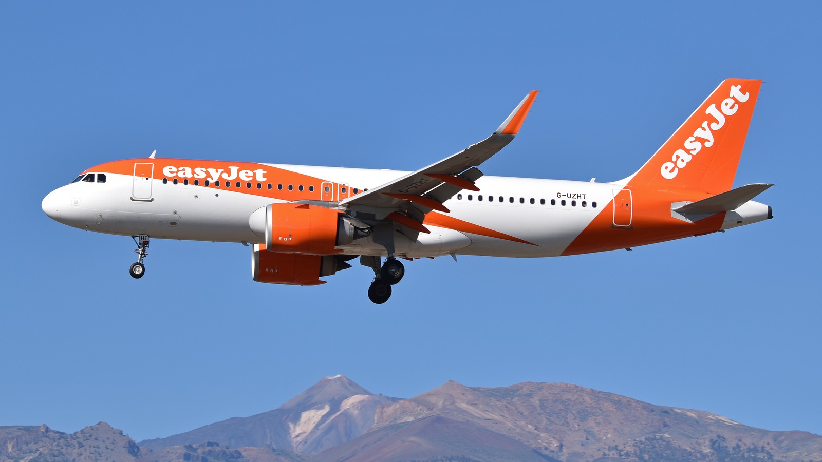 easyJet Airbus A320 aircraft in daylight exterior view