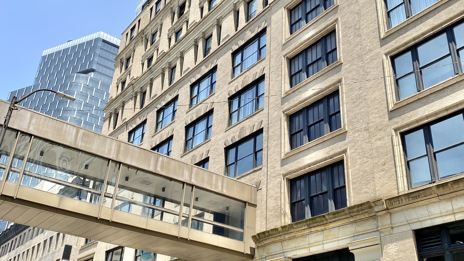 Historic Kaufmann Building facade in downtown Pittsburgh, home to EVEN Hotel Pittsburgh Downtown