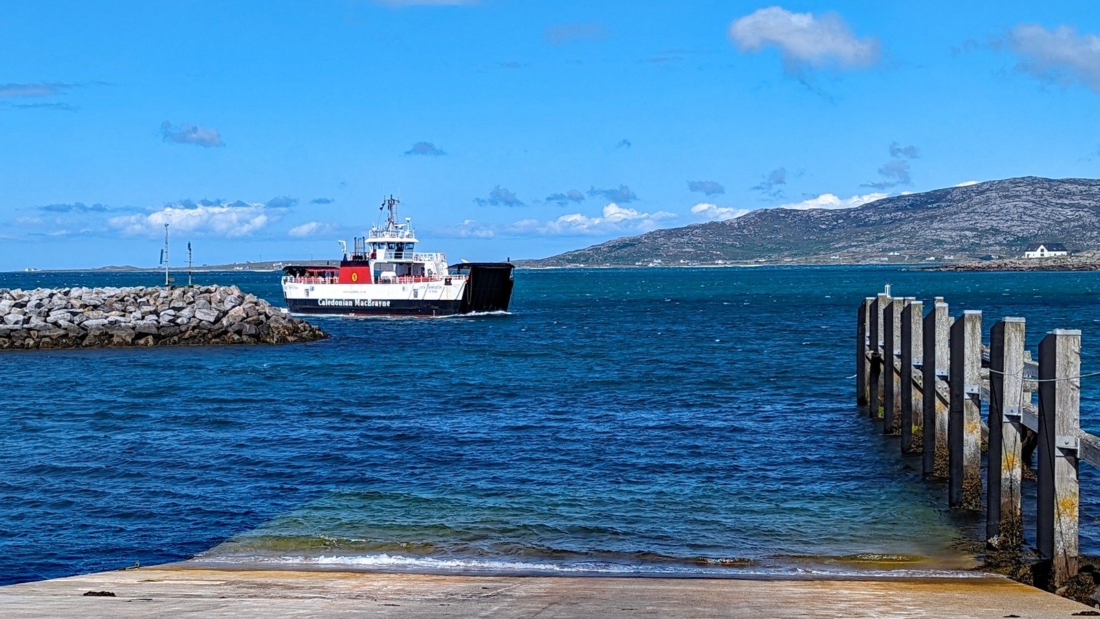 MV Loch Bhrusda ferry photographed in July 2023