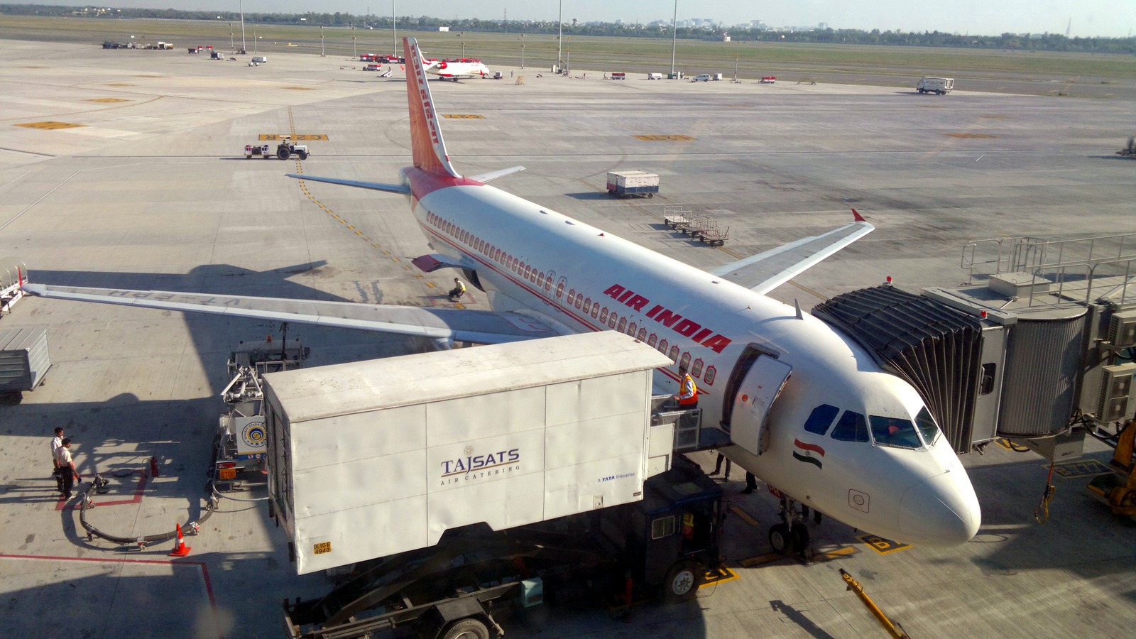 Air India aircraft parked at Terminal 3 of Delhi Indira Gandhi International Airport
