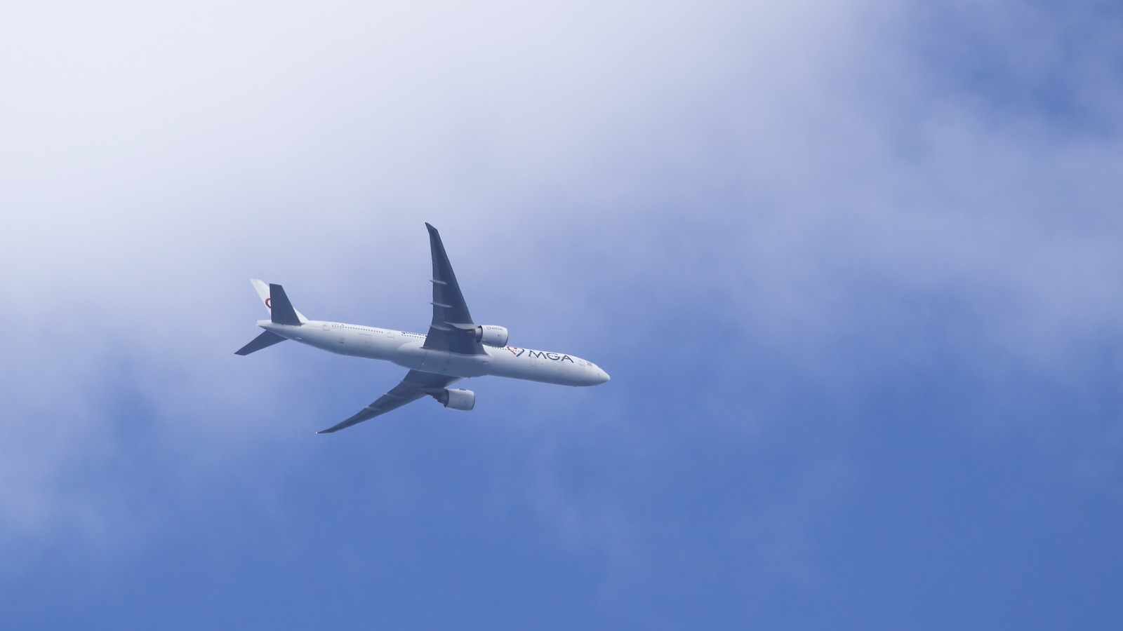 Mavi Gok Boeing 777-300ER photographed in flight on June 7, 2024, illustrating the airline rather than a September departure
