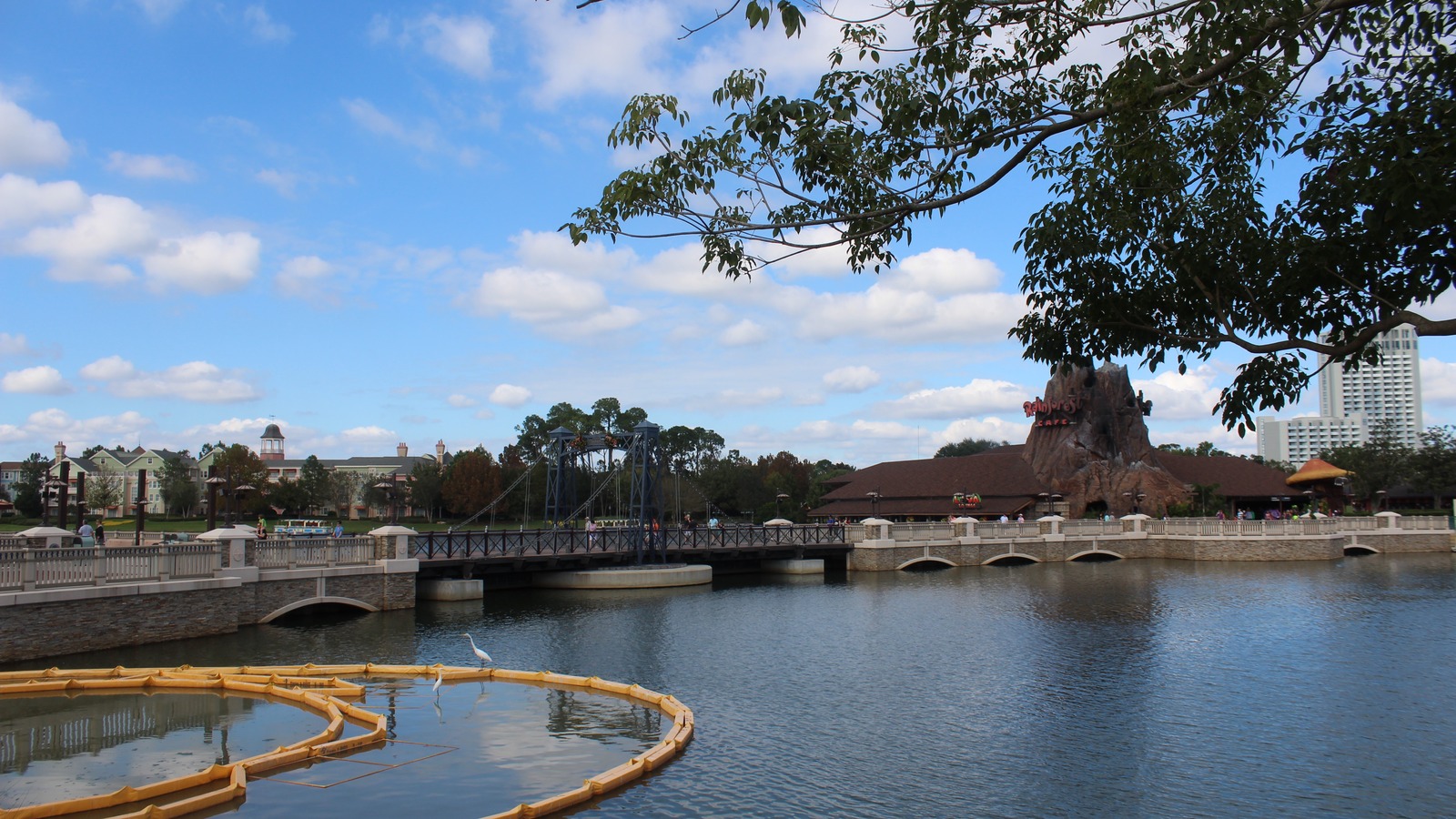 Daytime view of Disney Springs shopping district in Lake Buena Vista, Florida